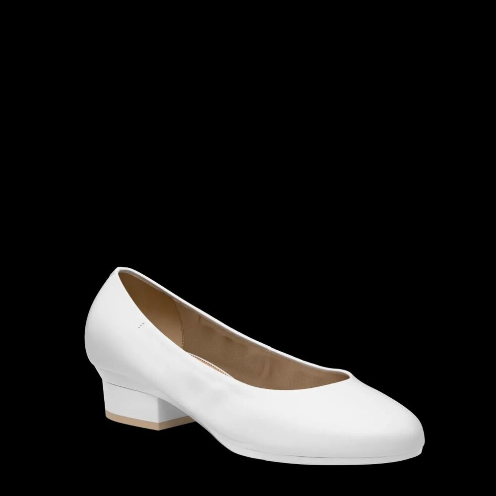 Pashion Footwear The Ballet Pump - White Leather - Final Sale Size 8.58.5